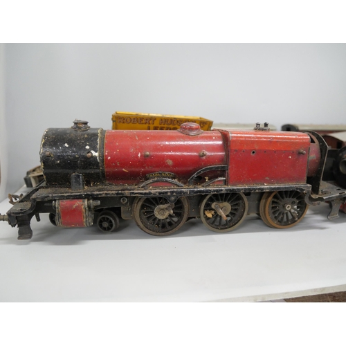 2207 - A Hornby 0 gauge model rail set with Royal Scot locomotive and a box of track