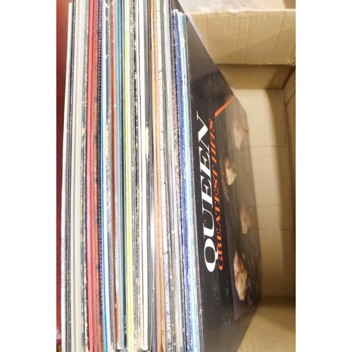 2220 - A collection of LP records including Elvis, Kate Bush, Elton John, Queen, John Lennon and Yoko, and ... 