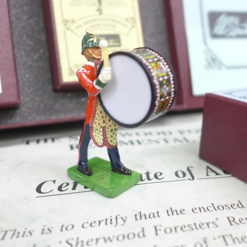 2226 - A William Britain Collectors Club 1996 The Sherwood Foresters Regimental band set, boxed