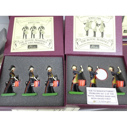 2228 - A William Britain The Band of the Royal Marines set, boxed with certificate