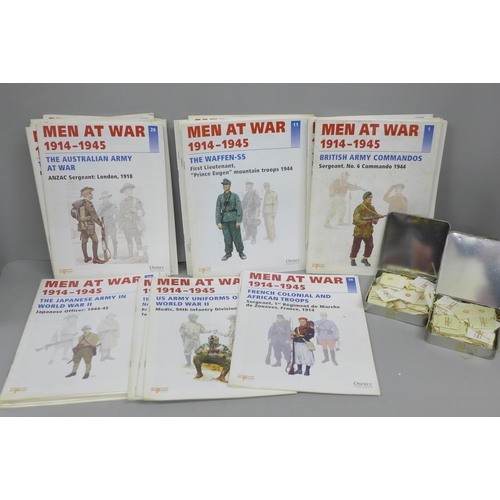 2231 - A collection of Del Prado 'Men at War' lead soldier figures, complete with accompanying publications... 