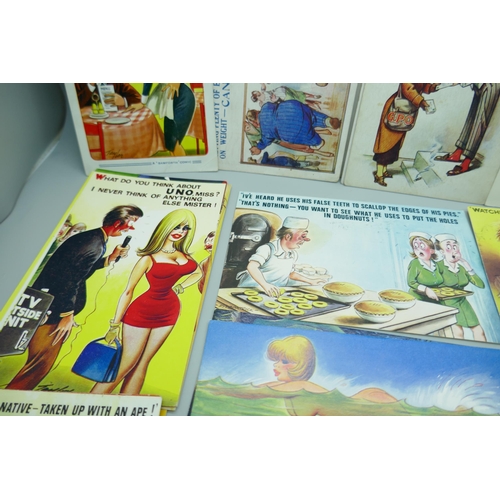 2240 - Postcards; a collection of Bamforth comic postcards, vintage to modern, (50)