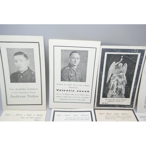 2267 - A small collection of German Death Notices of soldiers killed in battle, Russia, Poland, France (26)