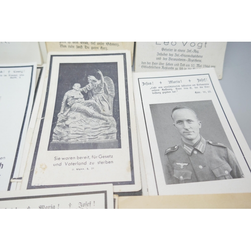 2267 - A small collection of German Death Notices of soldiers killed in battle, Russia, Poland, France (26)