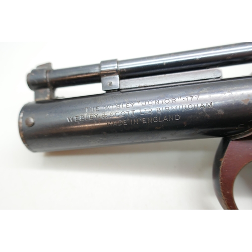 2268 - The Webley Junior .177 target shooting pistol  *This lot is not available for packing and posting