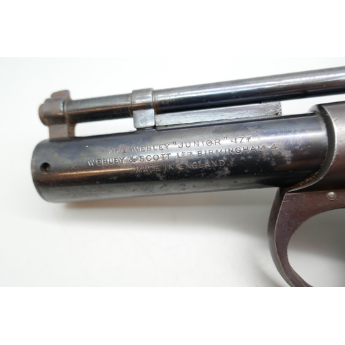 2269 - The Webley Junior .177 target shooting pistol  *This lot is not available for packing and posting