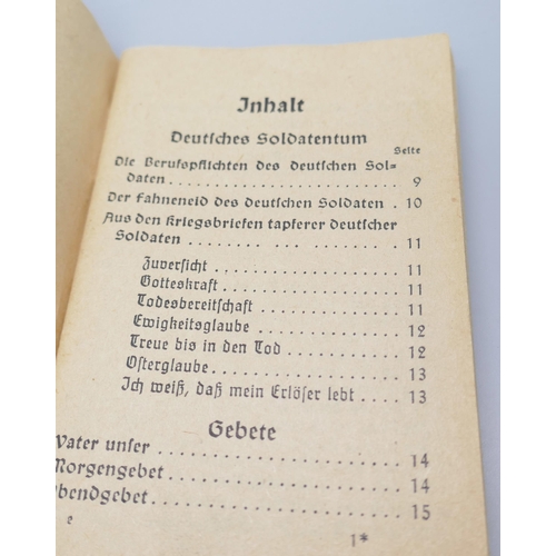 2270 - A German Protestant Field Hymnal, inscribed Norway 1943-45 inside page