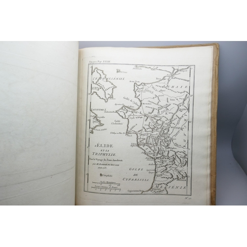 2274 - One volume, Recueil de Cartes Geographiques de L'Ancienne Grece, 1791, 27 engraved plates