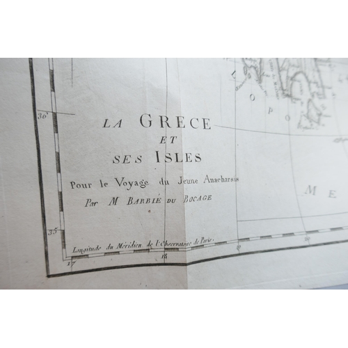 2274 - One volume, Recueil de Cartes Geographiques de L'Ancienne Grece, 1791, 27 engraved plates