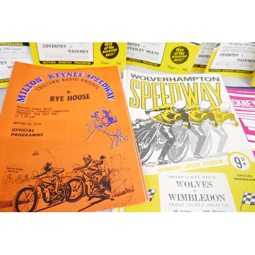 2279 - Sporting ephemera; a box of speedway programmes 1951 onwards, domestic and international (130+)