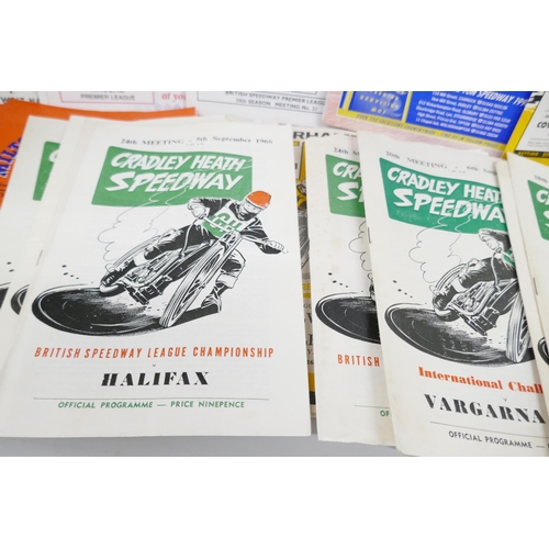 2279 - Sporting ephemera; a box of speedway programmes 1951 onwards, domestic and international (130+)