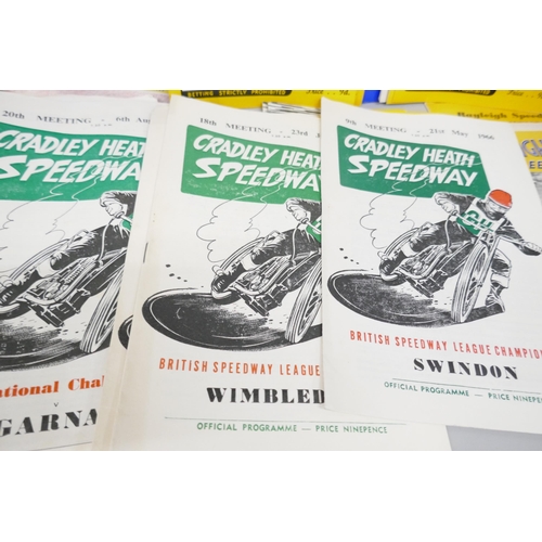 2279 - Sporting ephemera; a box of speedway programmes 1951 onwards, domestic and international (130+)