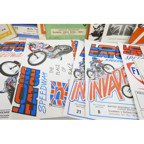 2279 - Sporting ephemera; a box of speedway programmes 1951 onwards, domestic and international (130+)