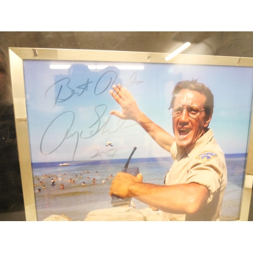 2288 - A Jaws autographed photograph display of Roy Scheider with COA