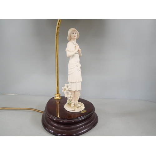 2298 - A Florence Guiseppe Armani figural table lamp with shade