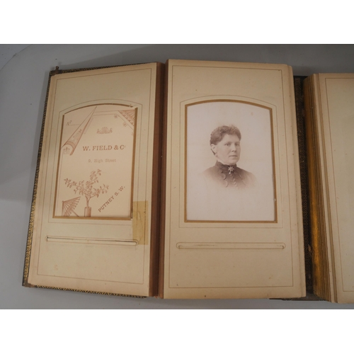 2311 - Five photograph albums, including Victorian, some with photographs and cartes de visite