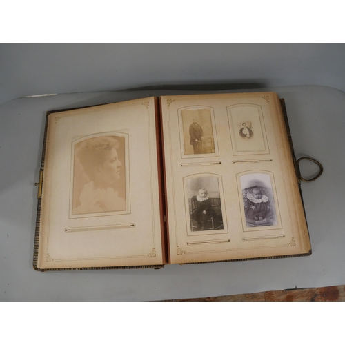 2311 - Five photograph albums, including Victorian, some with photographs and cartes de visite