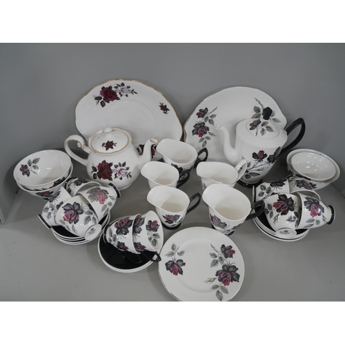 2313 - A Royal Albert ten setting coffee set and a similar pattern Colclough teapot **PLEASE NOTE THIS LOT ... 