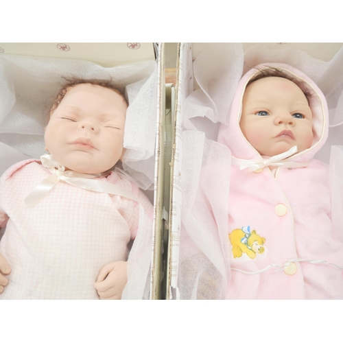 2315 - Two Ashton Drake realistic dolls comprising of Sheila Michael 'Sleeping Newborn' and Olivia Stone 'L... 