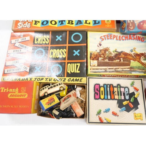 2342 - A large box of early 1960s toys and games, boxes and contents in very good order, including St Micha... 