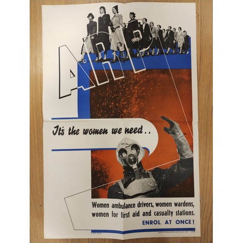 443 - An original World War II ARP recruitment poster