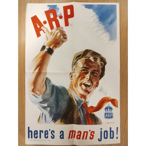 445 - An original World War II ARP recruitment poster