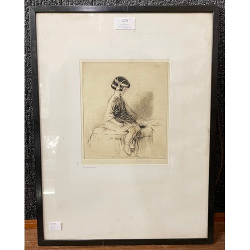 426 - Eileen Alice Soper (1905-1990) Children Hour, signed etching, framed