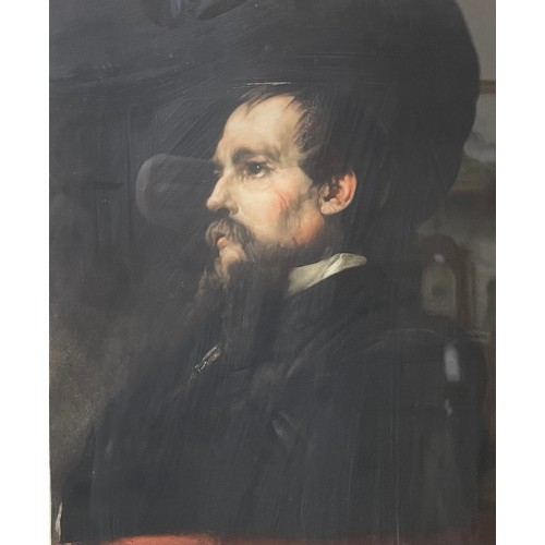 428 - After Frederick Leighton, portrait of Sir Richard Francis Burton, signed mezzotint, framed