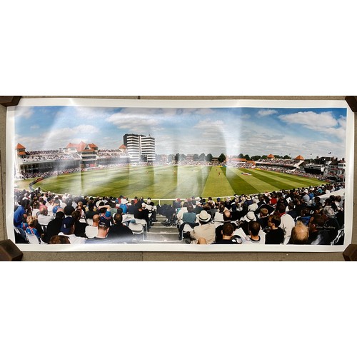 457 - Two signed limited edition prints of Trent Bridge Cricket Ground, by Mark Cookson and Jocelyn Galswo... 