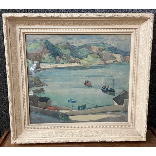 419 - Dorothy. E. Watkins, Oddicombe & Babbacombe Bay, watercolour, framed