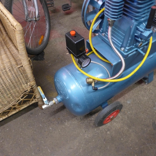 5148 - A 100 litre single phase air compressor, re-built with new parts