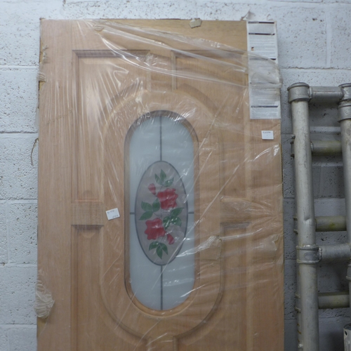 5157D - A glazed Acacia hardwood single door