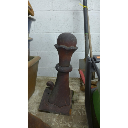 5178 - Three terracotta roof finials