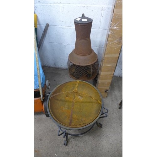 5188 - Two metal garden fire pits