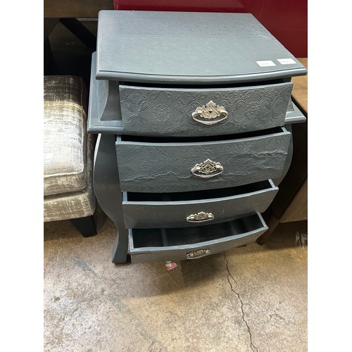 3108A - A grey French style four drawer chest