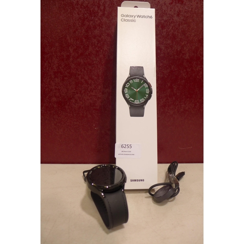 6255 - Samsung Watch6 classic 47mm smart watch, model no: SM-R960 *This lot is subject to VAT