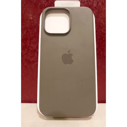 6263 - Apple iPhone 15 Pro Max grey silicone MagSafe phone case *This lot is subject to VAT