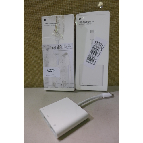 6270 - Two USB-C to digital AV multiport adapters *This lot is subject to VAT