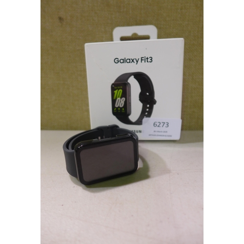 6273 - Samsung Galaxy Fit3 smart watch with grey activity band, RRP £59.99 *This lot is subject to VAT