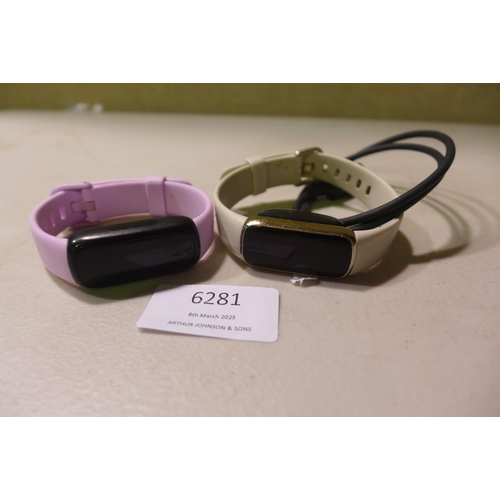 6281 - Fitbit Inspire 3 and a Fitbit Luxe fitness tracker *This lot is subject to VAT