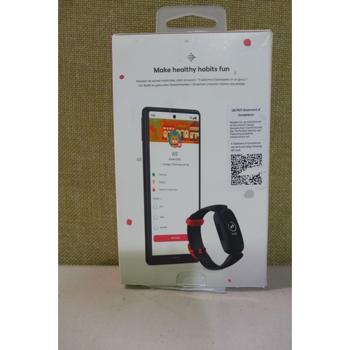 6289 - Fitbit Ace 3 activity tracker for kids with black and red wristband *This lot is subject to VAT