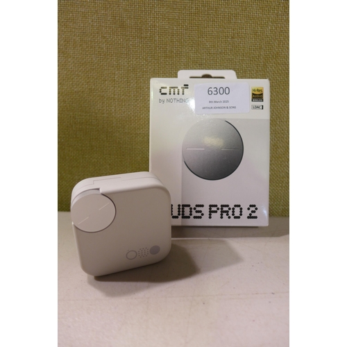 6300 - CMF by Nothing Buds Pro 2 white wireless earbuds, model no: B172 *This lot is subject to VAT
