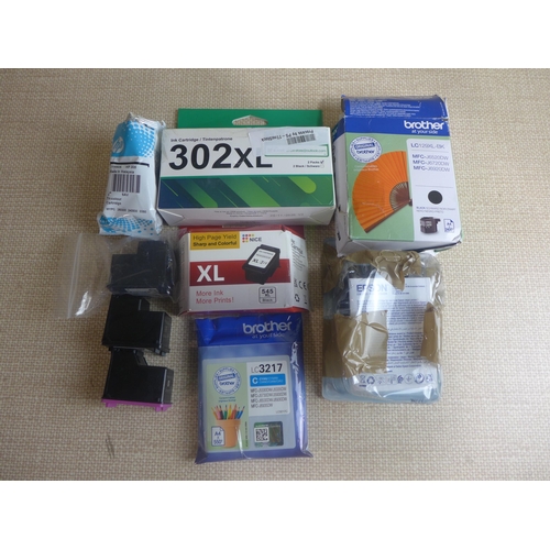 6369 - A bag of varied ink cartridges to include Epson, HP, Brother, etc. *This lot is subject to VAT