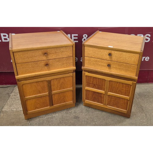 10 - A pair of Nathan Squares teak cabinets