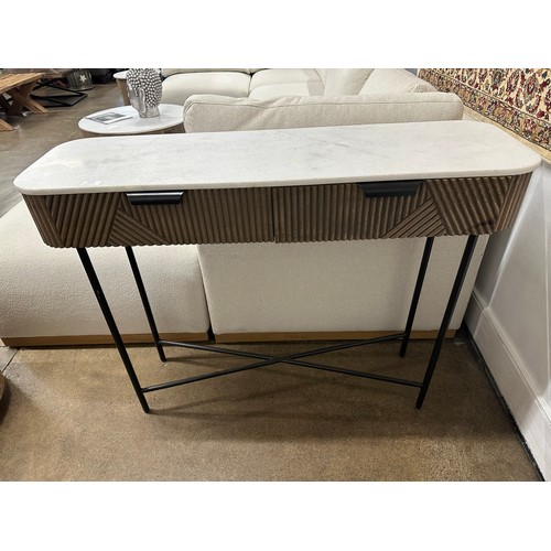 3311 - An Aimar two drawer console table *This lot is subject to VAT