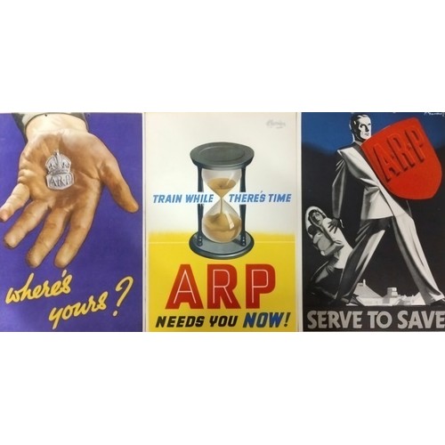 439 - A group of three original World War II ARP recruitment posters