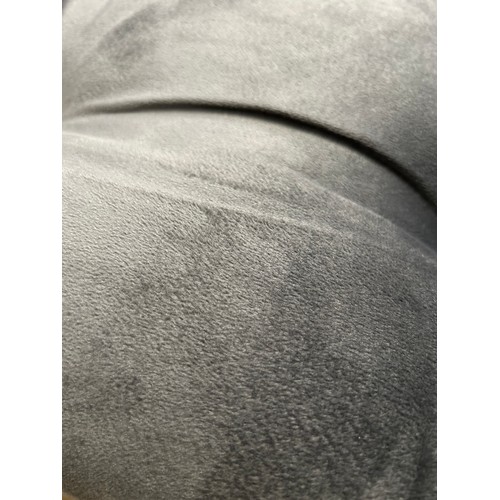 3056 - A Bordeaux grey velvet Chesterfield style footstool, original RRP £308.33 + VAT (4223-19) *This lot ... 