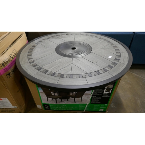 3147 - An Agio Conway 5 piece round dining set (table top damaged), original RRP £499.99 + VAT 4213-2) *Thi... 