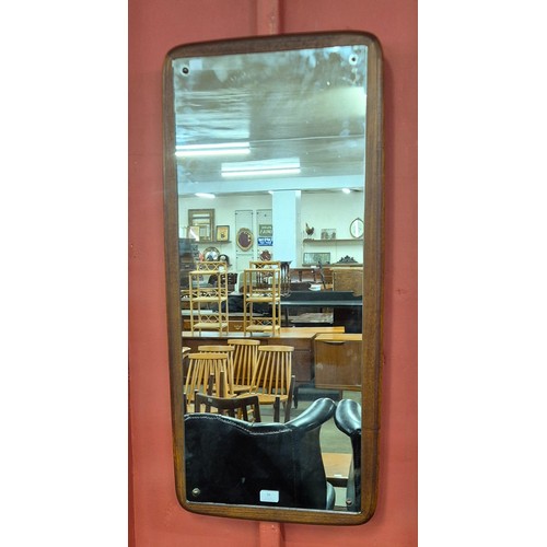 36 - A teak rectangular framed mirror