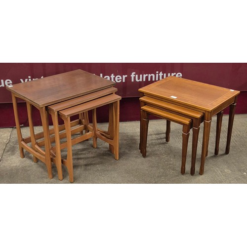 47 - Two teak nest of tables